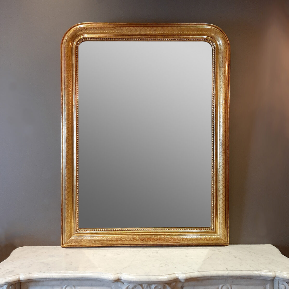 Louis Philippe Mirror Long Classic Antique Gold Mirror Made 